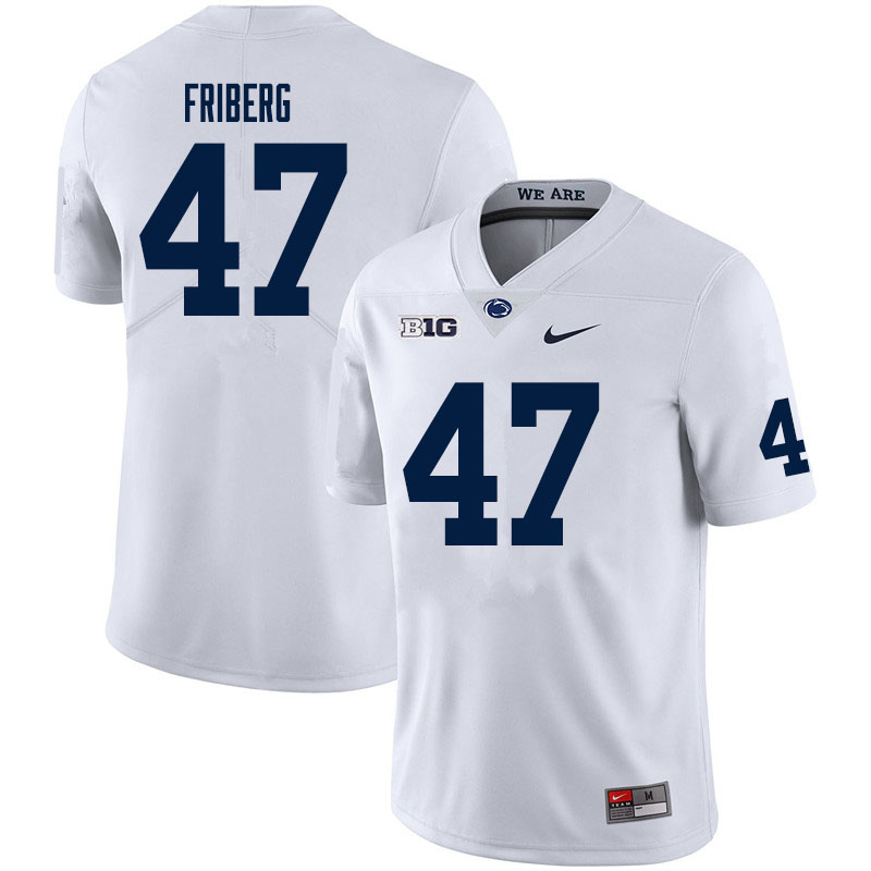 Men #47 Tommy Friberg Penn State Nittany Lions College Football Jerseys Sale-White - Click Image to Close